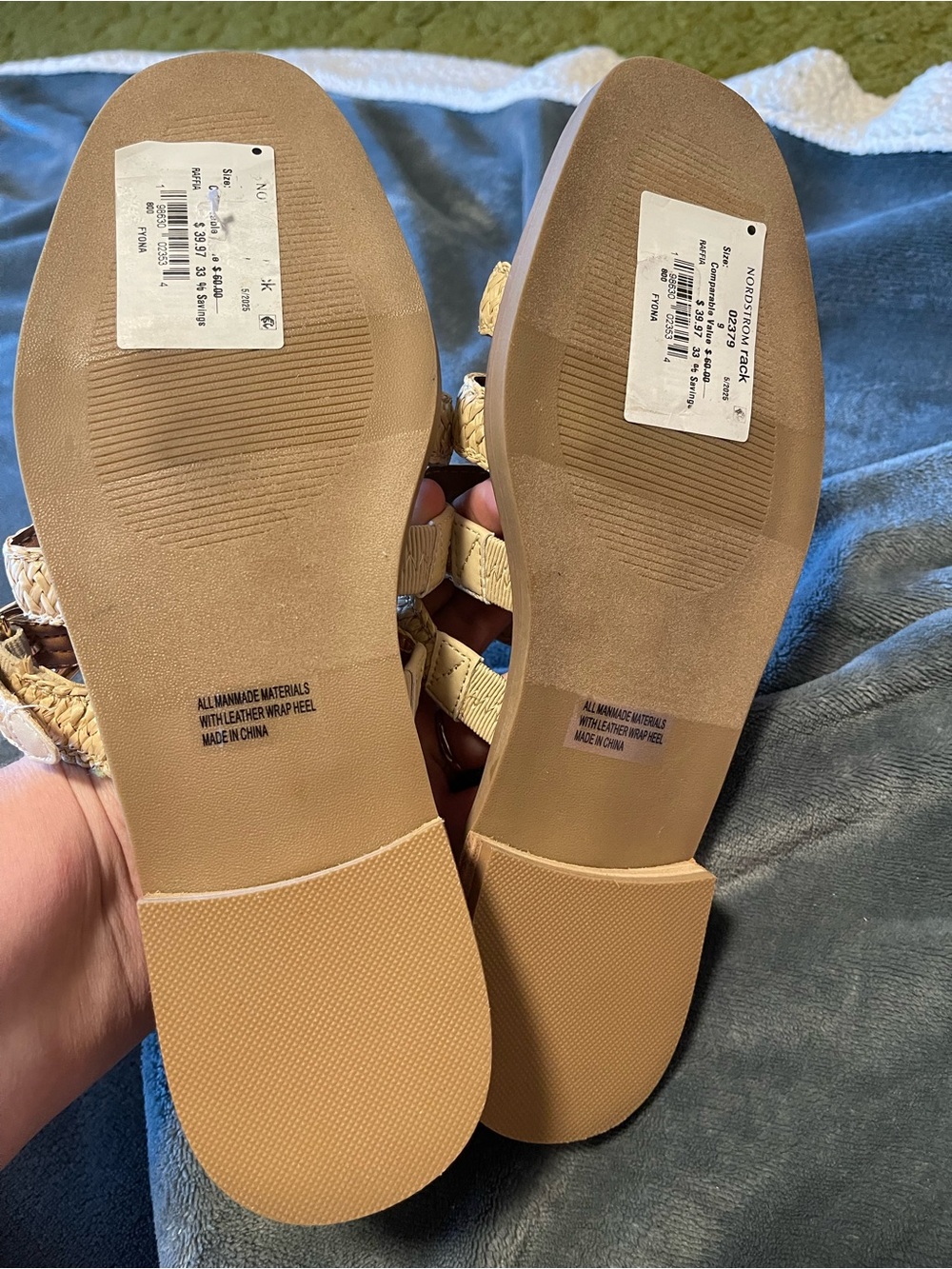 DV By Dolce Vita Falcon Falcun Raffia Buckle Mules Slip On Sandals Size 9 - Picture 3 of 6